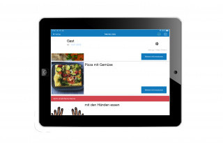 iPad mit dem Menü-App